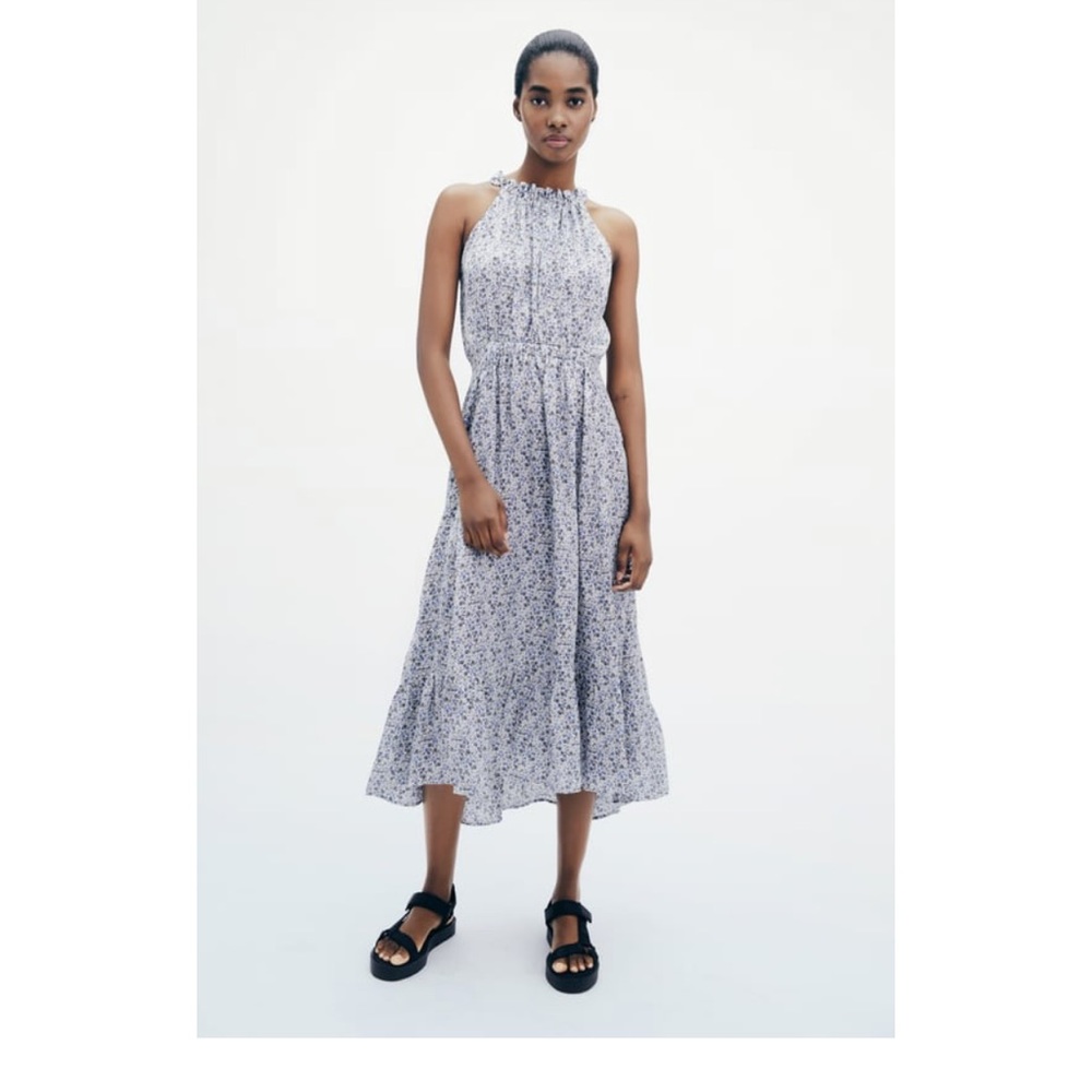 Zara Sz Large Floral Dress